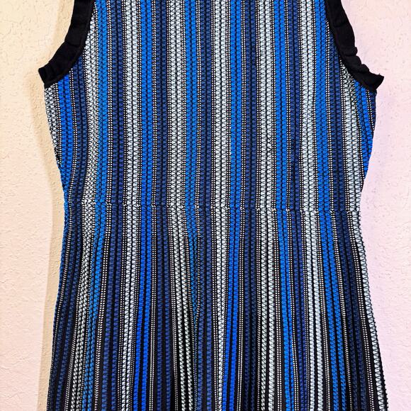 KATE SPADE Dress Sleeveless Striped Sweater Knit Knee Length Crew Neck New York - Picture 6 of 13